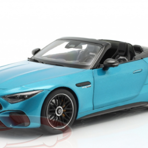 1/18 Dealer Edition 2022 Mercedes-Benz AMG SL63 4Matic+ Roadster (R232) (Hyperblau Blue) Live Car Model Karson Diecast