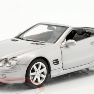 1/18 Dealer Edition 2001-2006 Mercedes-Benz AMG SL 500 SL500 (R230) (Brilliant Silver) Live Car Model Karson Diecast