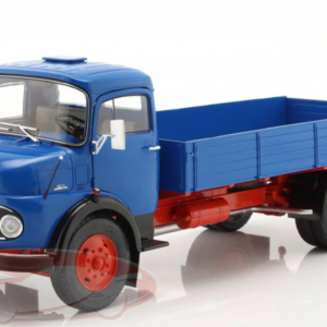 1/18 Schuco Mercedes-Benz L911 Flatbed Truck with Cover (Blue) Live Car Model Karson Diecast