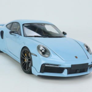 1/18 Minichamps Porsche 911 992 Turbo S (Sea Bay Blue) 911 Turbo SportDesign Live Car Model Karson Diecast Limited 300 Pieces