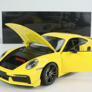 1/18 Minichamps 2021 Porsche 911 (992) Turbo S Coupe (Yellow) Live Car Model Karson Diecast