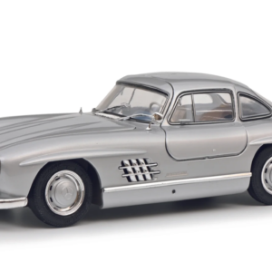 1/18 Schuco 1954-1957 Mercedes-Benz 300 SL Gullwing (W198) (Silver with Blue Interior) Live Car Model Karson Diecast