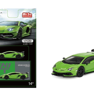 1/64 Mini GT Lamborghini Aventador SVJ (Verde Mantis Green) Live Car Model Karson Diecast
