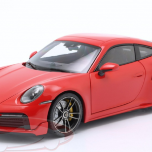1/18 Minichamps 2021 Porsche 911 (992) Turbo S Coupe Sport Design (Guards Red) Live Car Model Karson Diecast