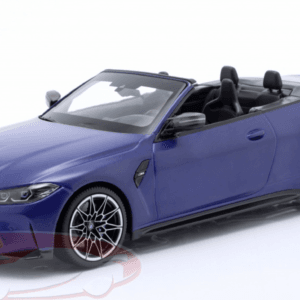 1/18 Minichamps 2021 BMW M4 Cabriolet (G83) ((Frozen Portimao Blue Metallic) Live Car Model Karson
