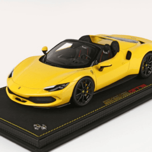 1/18 BBR Ferrari 296 GTS (Yellow Modena with Carbon Fiber Wheels) Resin Live Car Model Karson Limited 100 Pieces