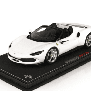 1/18 BBR Ferrari 296 GTS (Matterhorn White with Silver Wheels) Resin Live Car Model Karson Limited 50 Pieces
