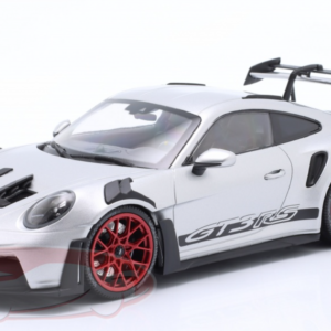 1/18 Minichamps 2023 Porsche 911 (992) GT3 RS (Silver with Red Wheels) Live Car Model Karson