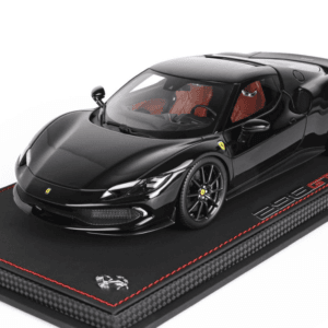 1/18 BBR Ferrari 296 GTB (Black 1250 Polished with Red Brake Calipers) Resin Live Car Model Karson Limited 24 Pieces