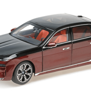 1/18 Minichamps 2022 BMW i7 (Metallic Red & Black) Live Car Model Karson Diecast
