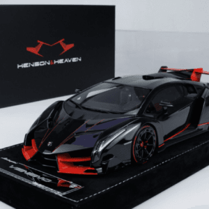 1/18 HH Model Lamborghini Supercar Veneno Series Gun Diamond Black Live Car Model Karson