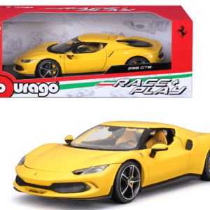 1/18 Bburago 2021 Ferrari 296 GTB Hybrid 830PS V6 (Yellow) Live Car Model Karson Diecast
