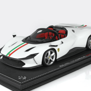 1/18 BBR Ferrari Daytona SP3 Icon Series (White with Italy Tricolor Stripe) Live Car Model Karson Limited 11 Pieces