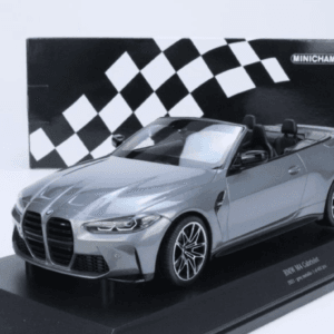 1/18 Minichamps 2021 BMW M4 Cabriolet (G83) (Grey Metallic) Live Car Model Karson