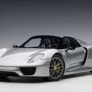 1/18 AUTOart Porsche 918 Spyder Weissach Package (Liquid Metal Silver) Live Car Model Karson
