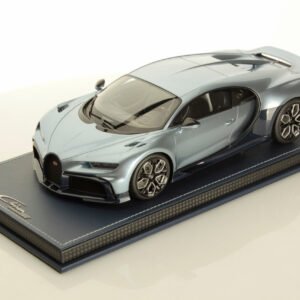 1/18 MR Collection Bugatti Chiron Profile (Argent Atlantique Blue Royale Carbon) Live Car Model Karson