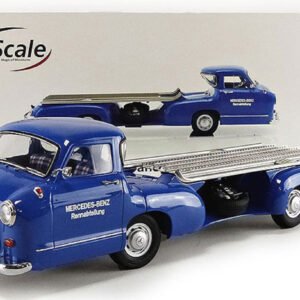 1/18 iScale 1955 Mercedes-Benz Renntransporter "The Blue Wonder" Live Car Model Karson Diecast