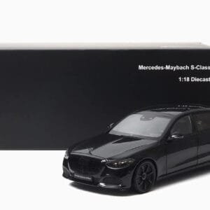 1/18 Almost Real 2023 Mercedes-Maybach S-Class Night Series (Obsidian Black) Live Car Model Karson