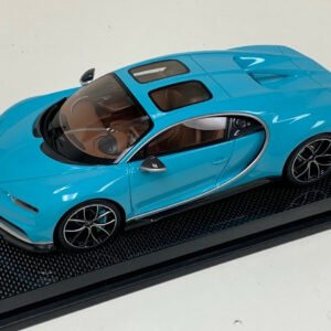 1/18 MR Collection Bugatti Chiron Sky view (Baby Blue) with Carbon Fiber Base Resin Live Car Model Karson LImited
