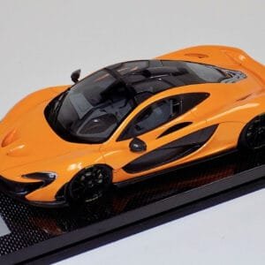 1/18 Tecnomodel McLaren P1 (Papaya Orange with Black Wheels) with Carbon Base Resin Live Car Model Karson Limited 01/50