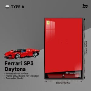 Wall Mount Display Frame For LEGO® Technic™ Ferrari Sp3 42143 By Wicked Brick