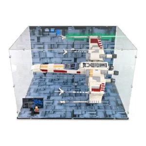 UCS X-Wing Starfighter Horizontal LEGO Display Case & Stand for LEGO Set 75355  | Dream Car Planet